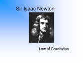 Isaac Newton law of Gravitation