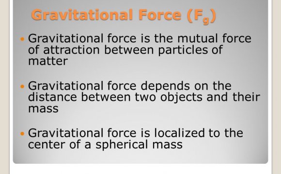 Gravitational force depends on