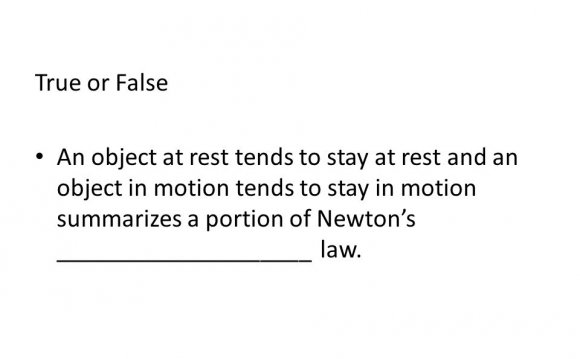 Universal law of motion