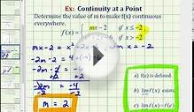 Ex 2: Find the Value of Constant to Make a Piecewise